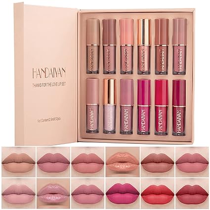 12 Pcs Matte Lip Gloss Set | Original