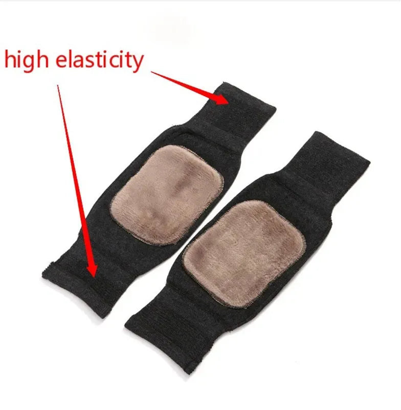 2 Pcs Warm Wool Knee Pads Super Elastic Knees Support | 1 Pair