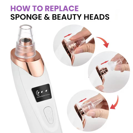 4-in-1 Blackhead remover | Multi-Functional | Rechargeable Suction