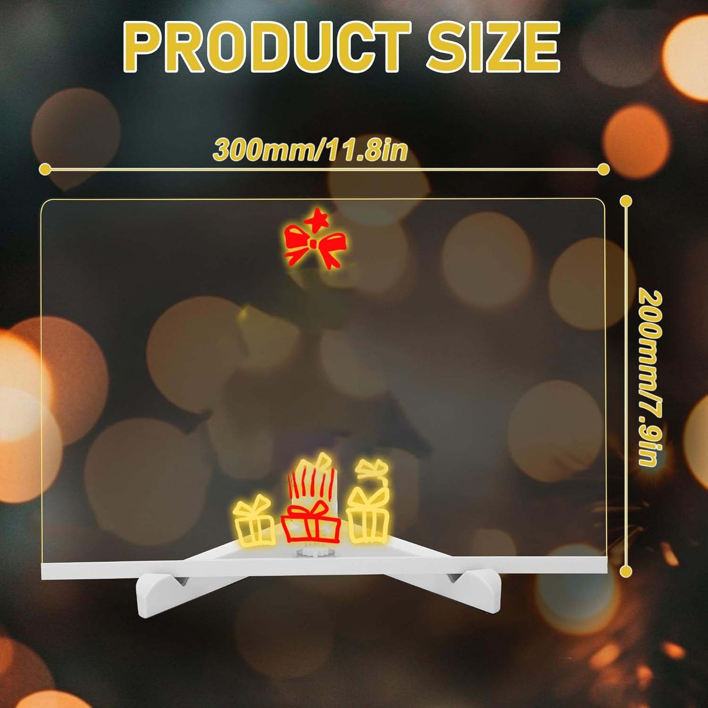 LED Glow Drawing Board with 7 Colors & 1 Lighting Stand for Kids!