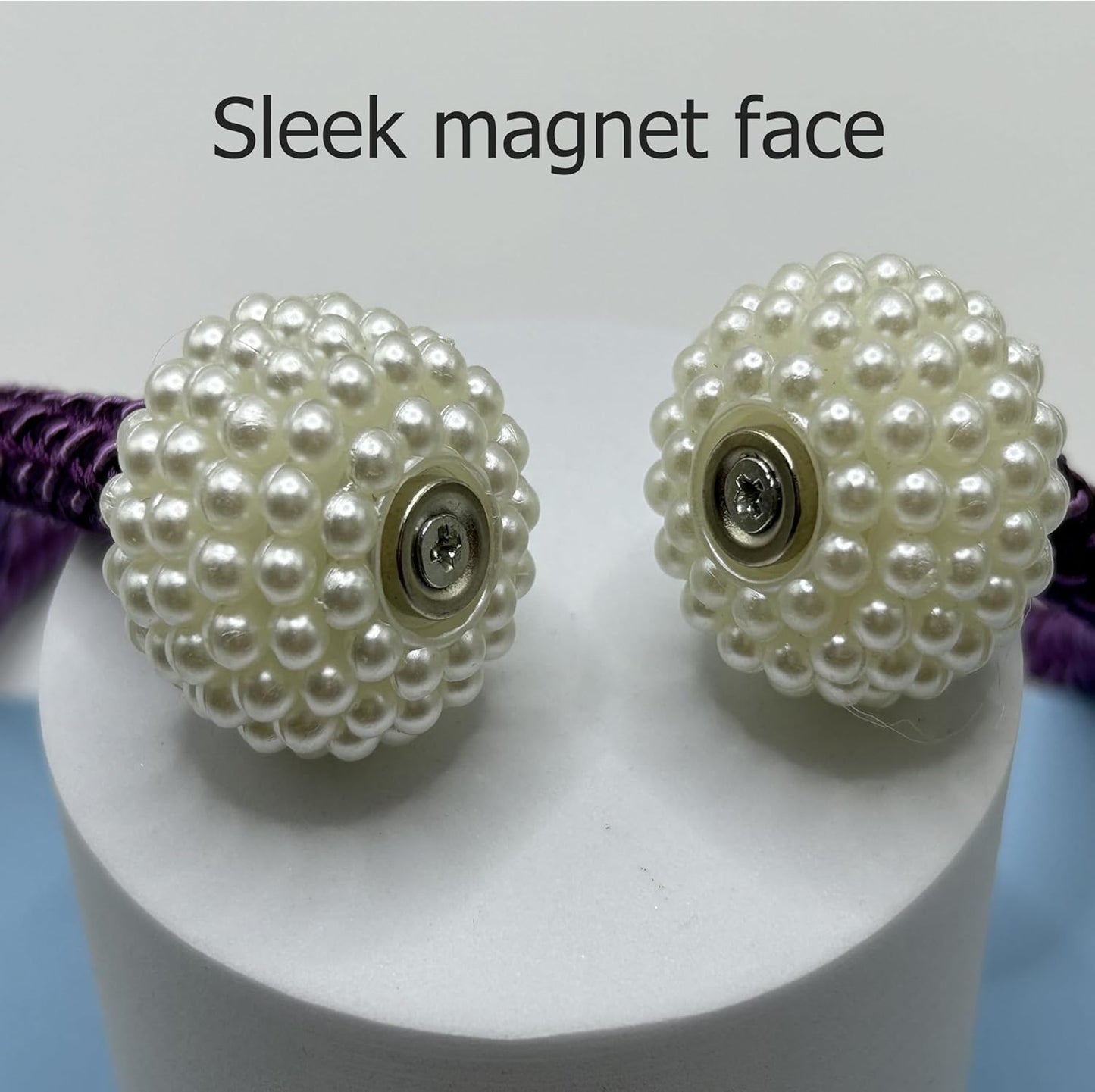 4 Pcs of Magnetic Pearl Curtain Holder | 2 pair