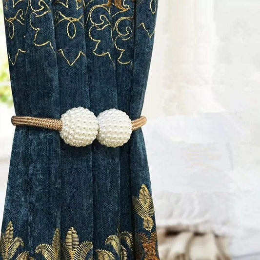 4 Pcs of Magnetic Pearl Curtain Holder | 2 pair