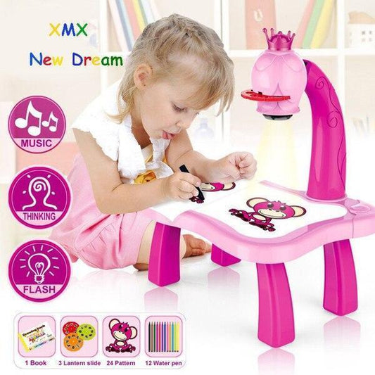 Kids Cute Painting Projector Fun toy With 3 Disks 12 Markers and Art Book For Kids