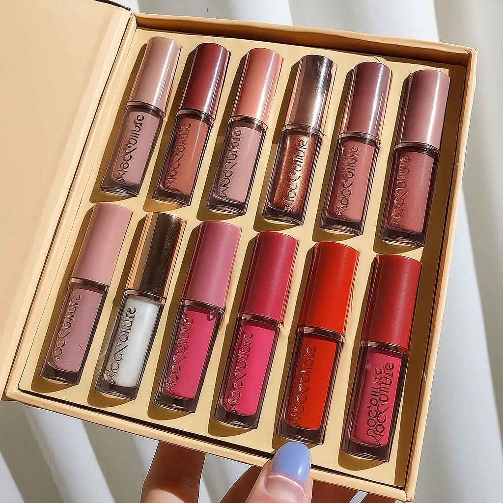 12 Pcs Matte Lip Gloss Set | Original