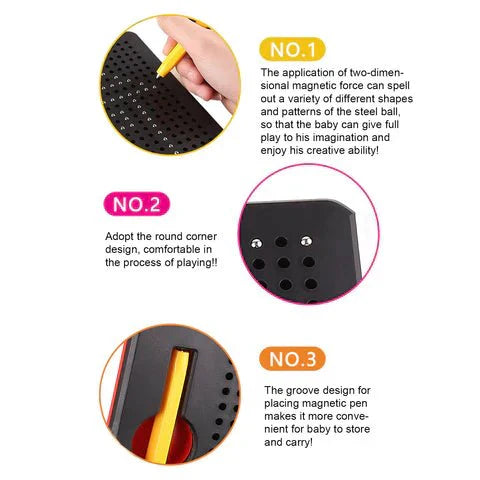 Drawing Magnetic Pad with 10 Pattern Cards For Kids