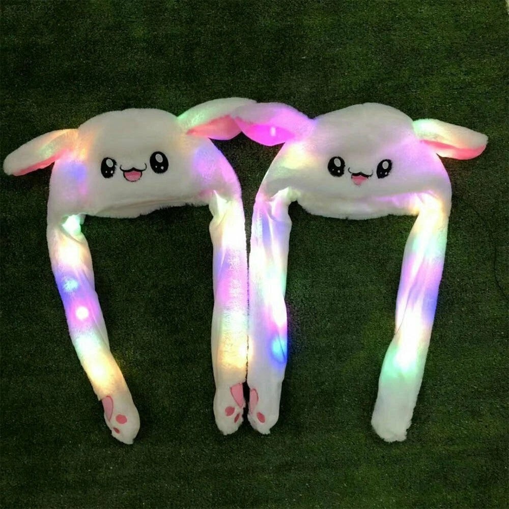 Cute Moving Ear Muff Cap with LED Lights