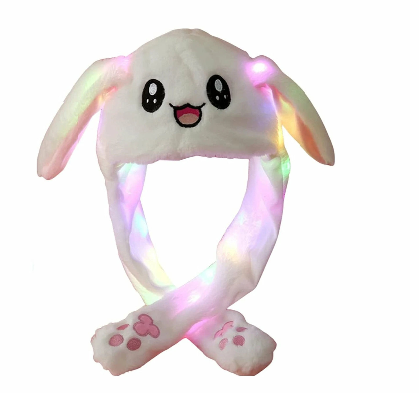 Cute Moving Ear Muff Cap with LED Lights